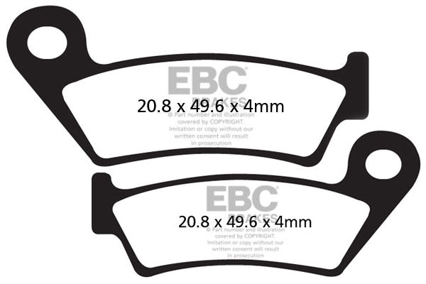 EBC Cycle Red Brake Pad for ROCK SHOX D1 (CFA242R)