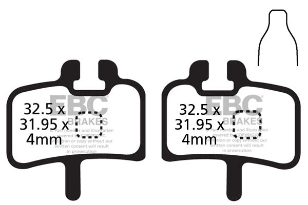 EBC Cycle Gold Brake Pad for HAYES MX 1 (CFA277HH)