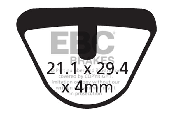 EBC Cycle Red Brake Pad for DIATECH KINETIC (CFA285R)