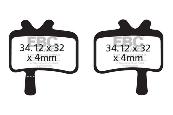 EBC Cycle Gold Brake Pad for CLARKS CMD-15 (CFA394HH)