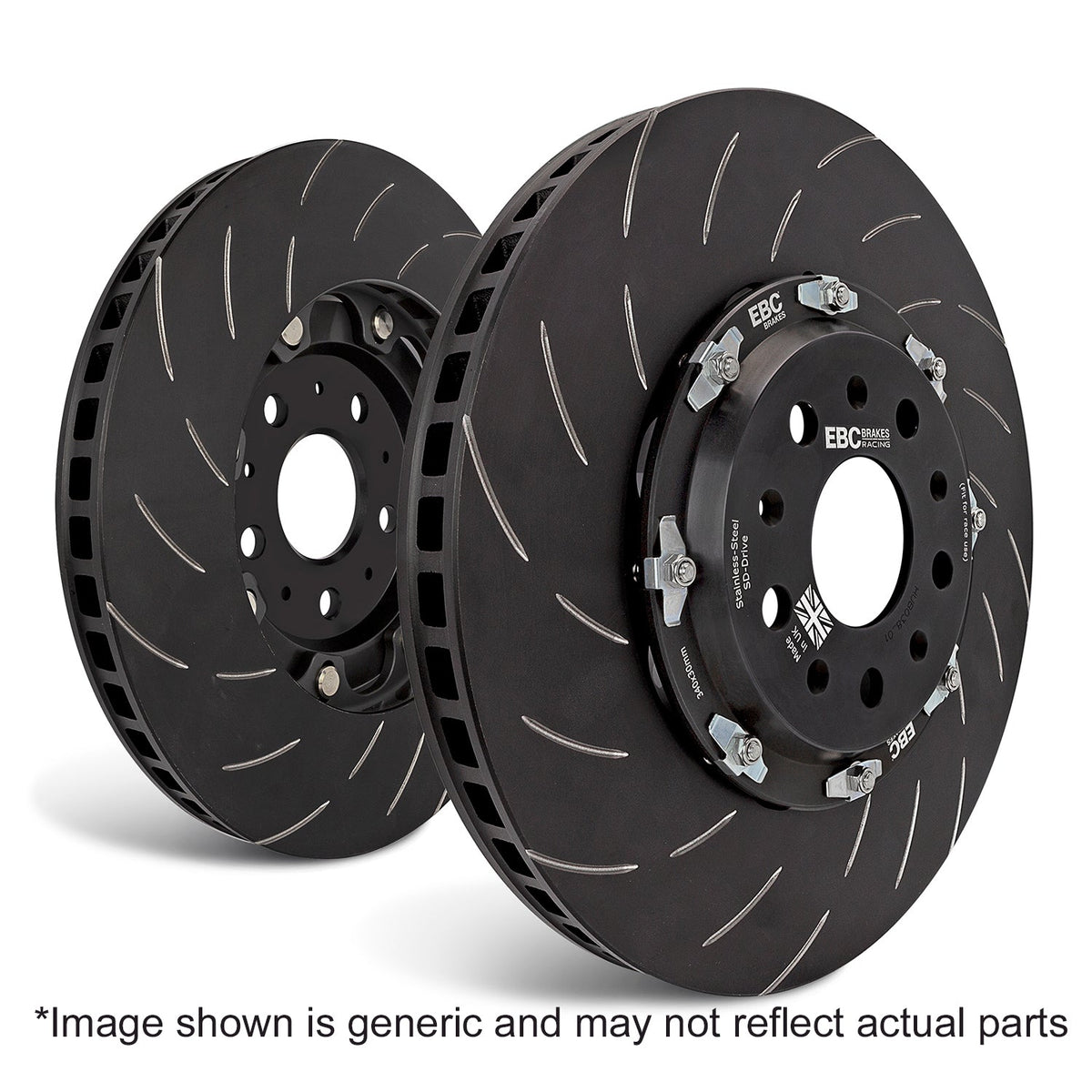 EBC BlueStuff Pads & 2-Piece Fully-Floating Disc Kit (P2DK088B) Front + Rear