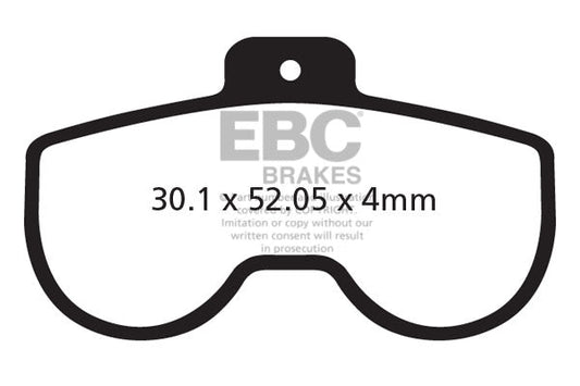 EBC Cycle Brake Pad for ALLIGATOR GATORBRAKE 6 PISTON (CFA383)