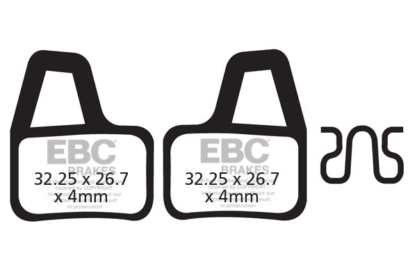 EBC Cycle Gold Brake Pad for HAYES EL CAMINO (CFA404HH)