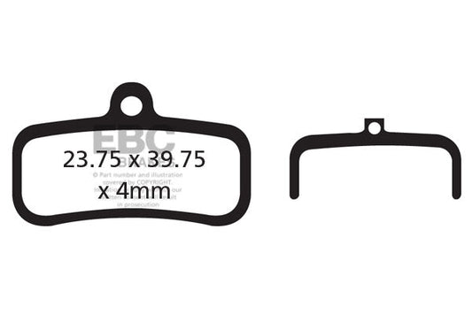 EBC Cycle Red Brake Pad for TRP QUADIEM SL (CFA493R)