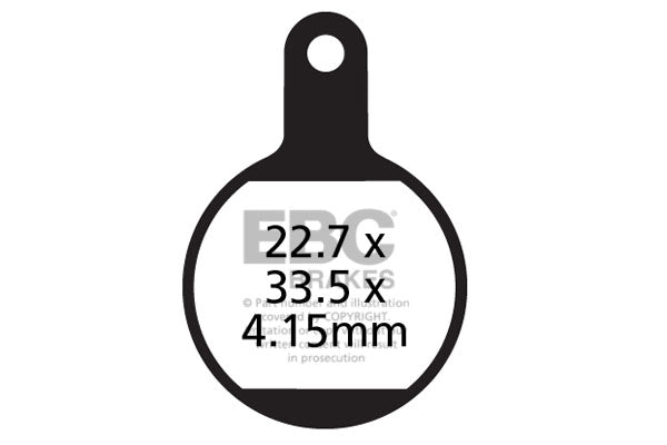 EBC Cycle Brake Pad for APSE ARTEK ADC-05 (CFA615)