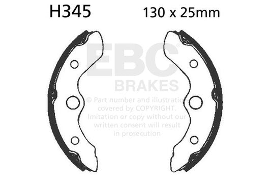 EBC - EBC Brake Shoe Set (H345)
