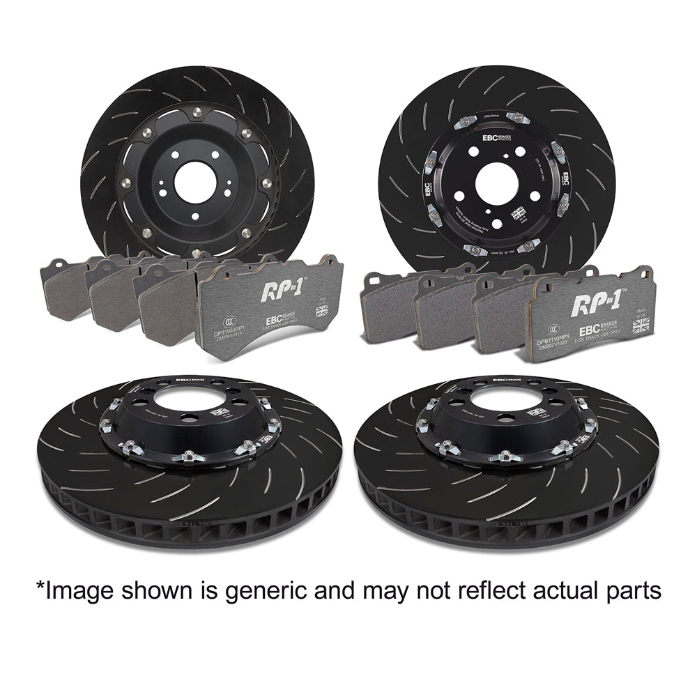 EBC Full Race RP1 Pads & 2-Piece Fully-Floating Disc Kit (P2DK091RP1) Front + Rear