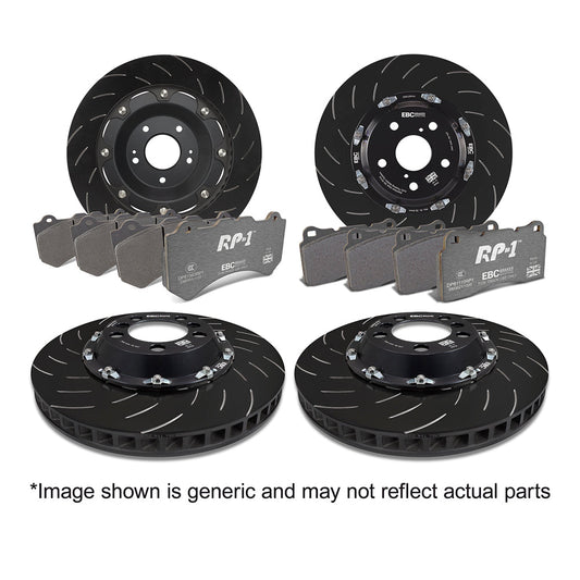 EBC Full Race RP1 Pads & 2-Piece Fully-Floating Disc Kit (P2DK091RP1) Front + Rear