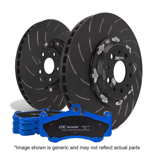 EBC BlueStuff Pad & 2pc Disc Kit (P2DK090B) Rear