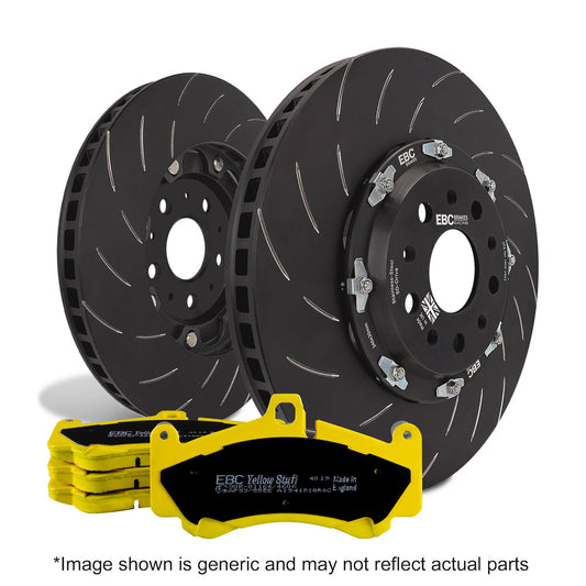 EBC YellowStuff Pad & 2pc Disc Kit (P2DK095Y) Front