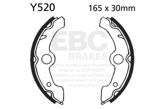 EBC - EBC Brake Shoe Set (Y520)